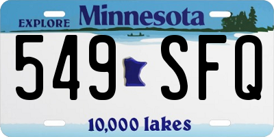 MN license plate 549SFQ