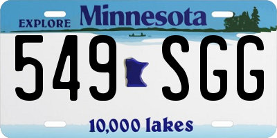 MN license plate 549SGG