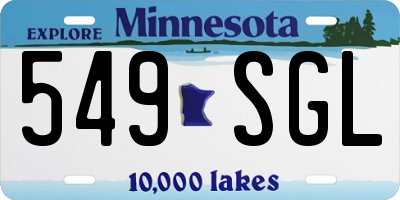 MN license plate 549SGL