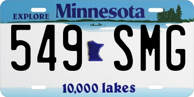 MN license plate 549SMG