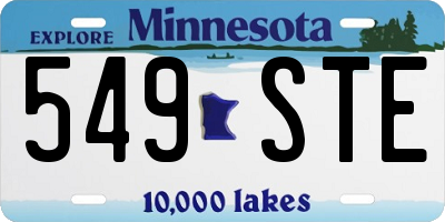 MN license plate 549STE