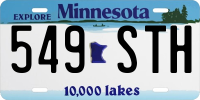 MN license plate 549STH
