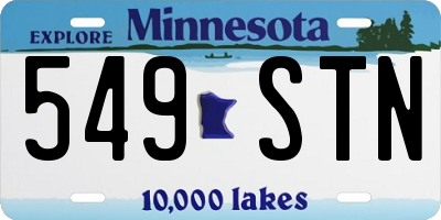 MN license plate 549STN