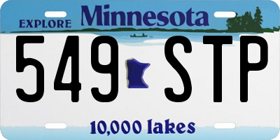 MN license plate 549STP