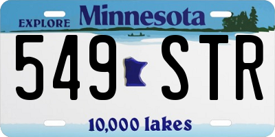 MN license plate 549STR