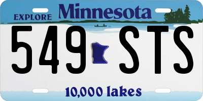 MN license plate 549STS