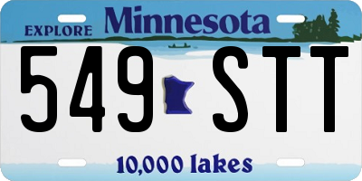 MN license plate 549STT