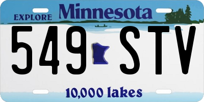 MN license plate 549STV