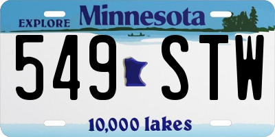 MN license plate 549STW