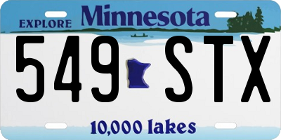 MN license plate 549STX