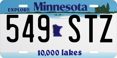 MN license plate 549STZ