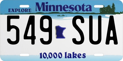 MN license plate 549SUA