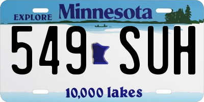 MN license plate 549SUH