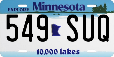 MN license plate 549SUQ