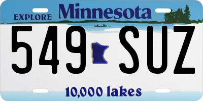 MN license plate 549SUZ