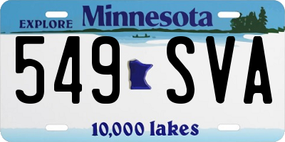 MN license plate 549SVA