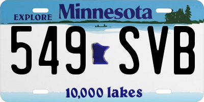 MN license plate 549SVB