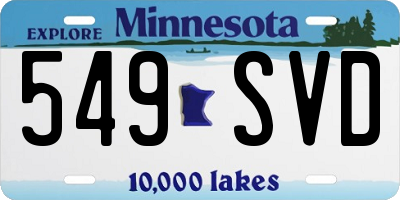 MN license plate 549SVD