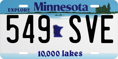 MN license plate 549SVE