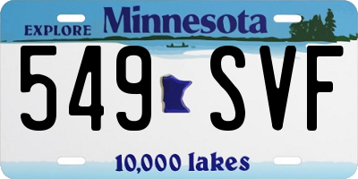 MN license plate 549SVF