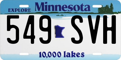 MN license plate 549SVH
