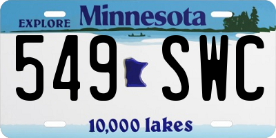 MN license plate 549SWC