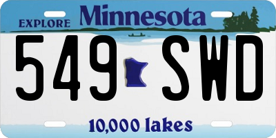 MN license plate 549SWD