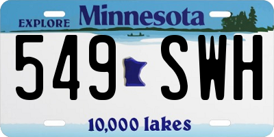 MN license plate 549SWH