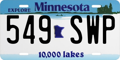 MN license plate 549SWP