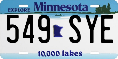 MN license plate 549SYE