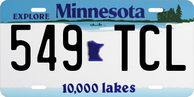 MN license plate 549TCL
