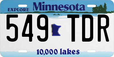 MN license plate 549TDR