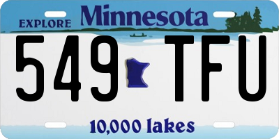 MN license plate 549TFU