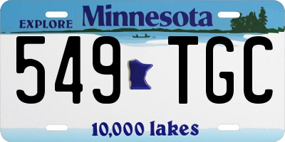 MN license plate 549TGC