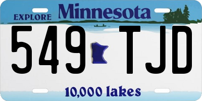 MN license plate 549TJD