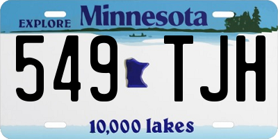 MN license plate 549TJH