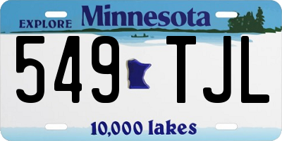 MN license plate 549TJL