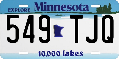 MN license plate 549TJQ