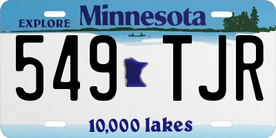 MN license plate 549TJR