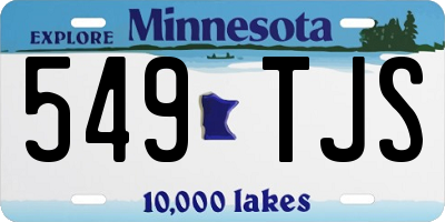 MN license plate 549TJS