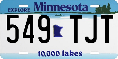 MN license plate 549TJT
