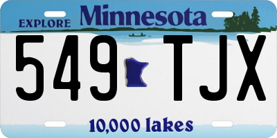 MN license plate 549TJX