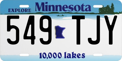MN license plate 549TJY