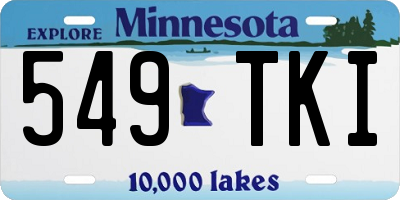 MN license plate 549TKI