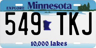 MN license plate 549TKJ