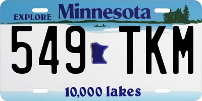 MN license plate 549TKM