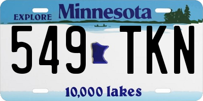 MN license plate 549TKN