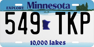 MN license plate 549TKP