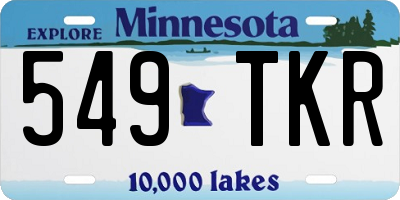 MN license plate 549TKR