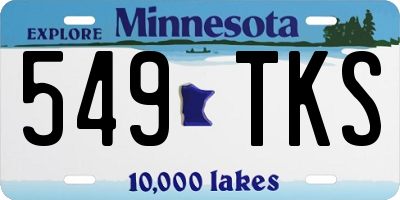 MN license plate 549TKS